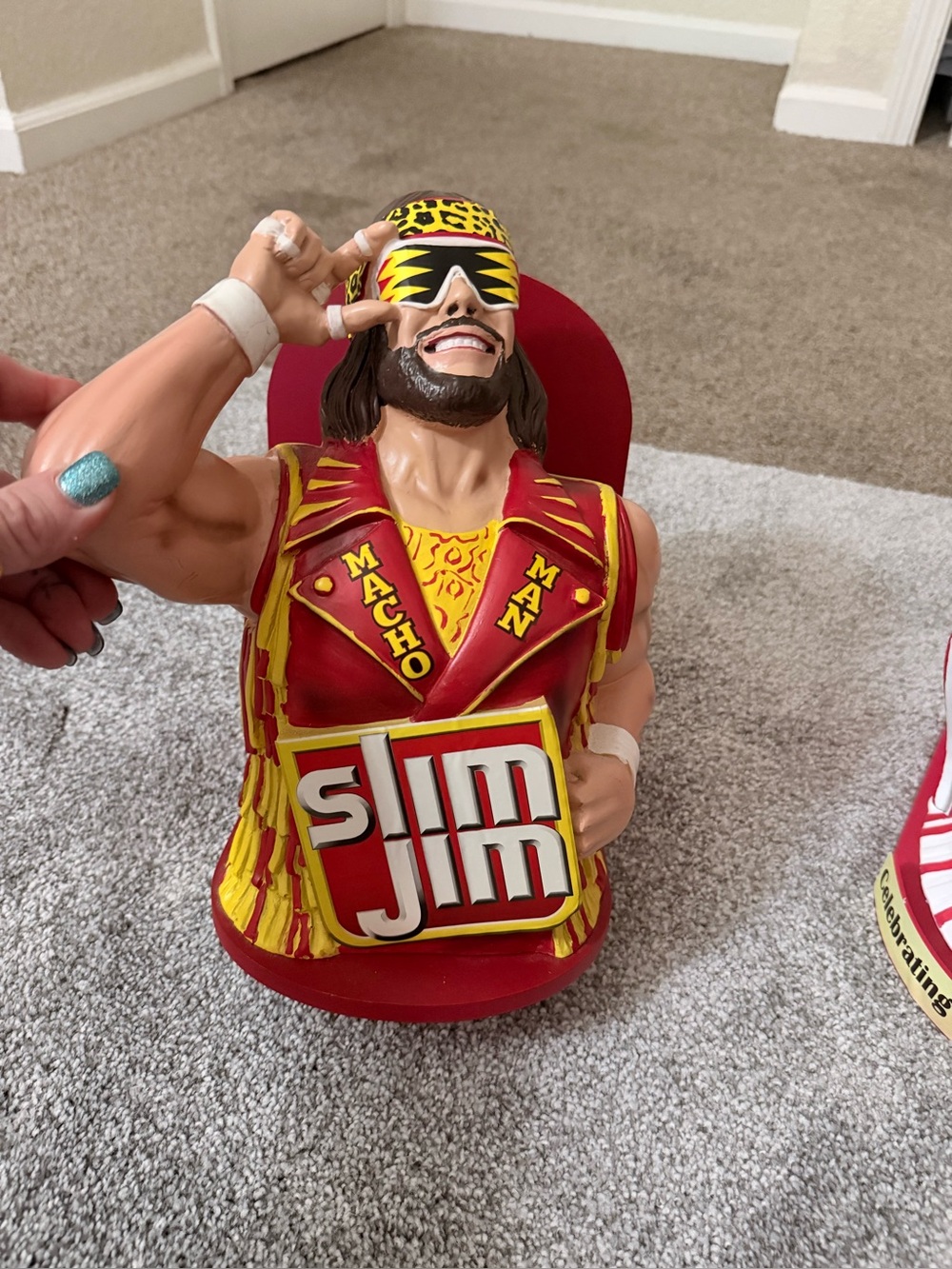 Macho Man Slim Jim Promotional Figure - Red & Yellow